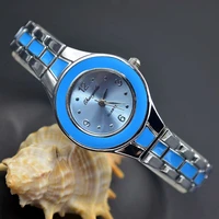 fashion elegant wrist watch womens girl exquisite metal alloy band quartz bracelet clock 928
