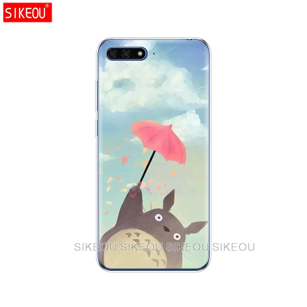 Silicone Cover Phone Case For Huawei Honor 7A PRO 7C Y5 Y6 Y7 Y9 2017 2018 Prime My Neighbor Totoro Anime | Мобильные телефоны и