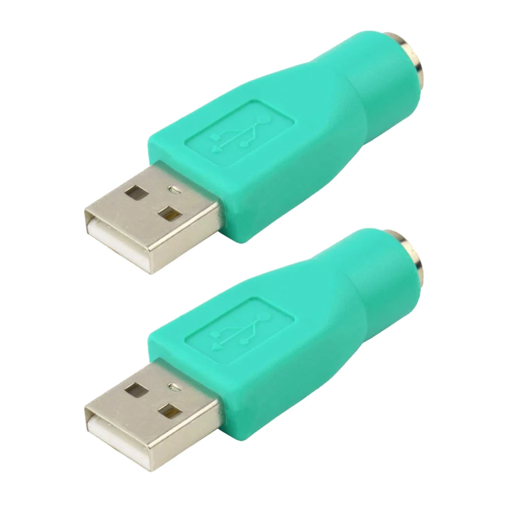 1 пара USB Штекерный разъем на 6 Pin Mini DIN Jack PS2 Розетка конвертер для клавиатуры мыши