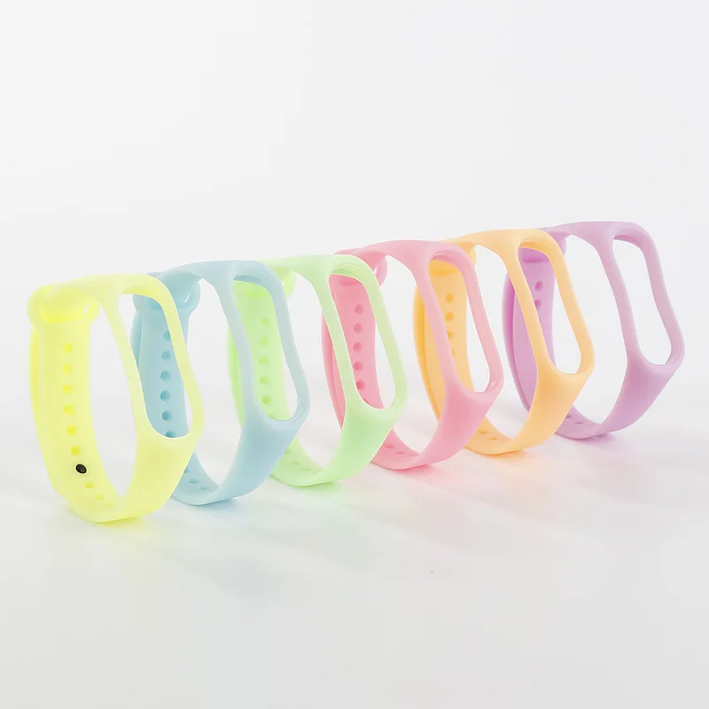 6 цветов Lu mi nous сменный силиконовый ремешок для Xiaomi mi Band 4 3 Watch Band для mi band 3 4 браслет умные аксессуары