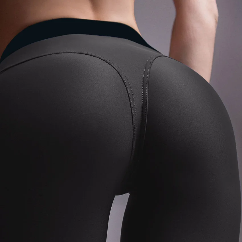 Frecici Для женщин Сплошной попой штаны для йоги сжатия thigts м линии Butt Lift тренировки