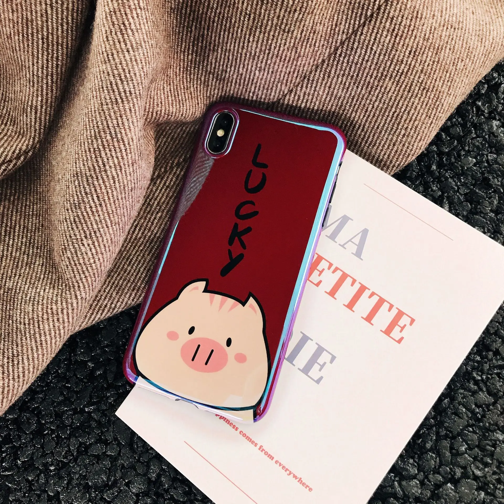 3D Kawaii Little Animal Lucky Piggy Phone Case for IPhone X XS MAX XR 8 7 6 S 6S Plus 8plus IPhone8 Silicon Bumper Cute Cover |