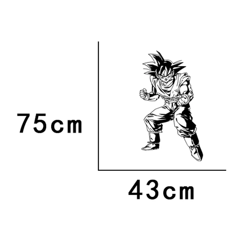 black7 Dragon Ball стикер на стену Сунь Укун аниме наклейка в японском стиле манга настенная Водонепроницаемая Автомобильная наклейка для спальни декоративная стена St - Цвет: black7
