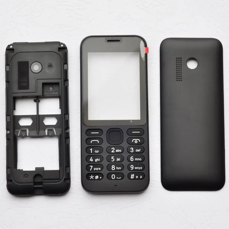 BINYEAE новый полный корпус для Nokia 215 чехол с лицевой и передней рамкой со стеклом