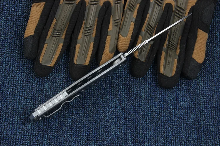 Высочайшее Качество 58-60HRC D2 Лезвия Складной Нож Шлифовальные Отделка Сталь Ручка