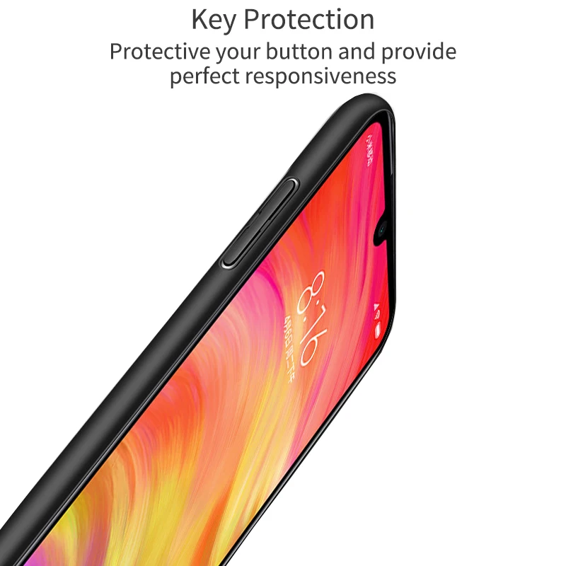 Жесткий Тонкий чехол для телефона Xiaomi Redmi Note 7 note7 Ультратонкий матовая задняя