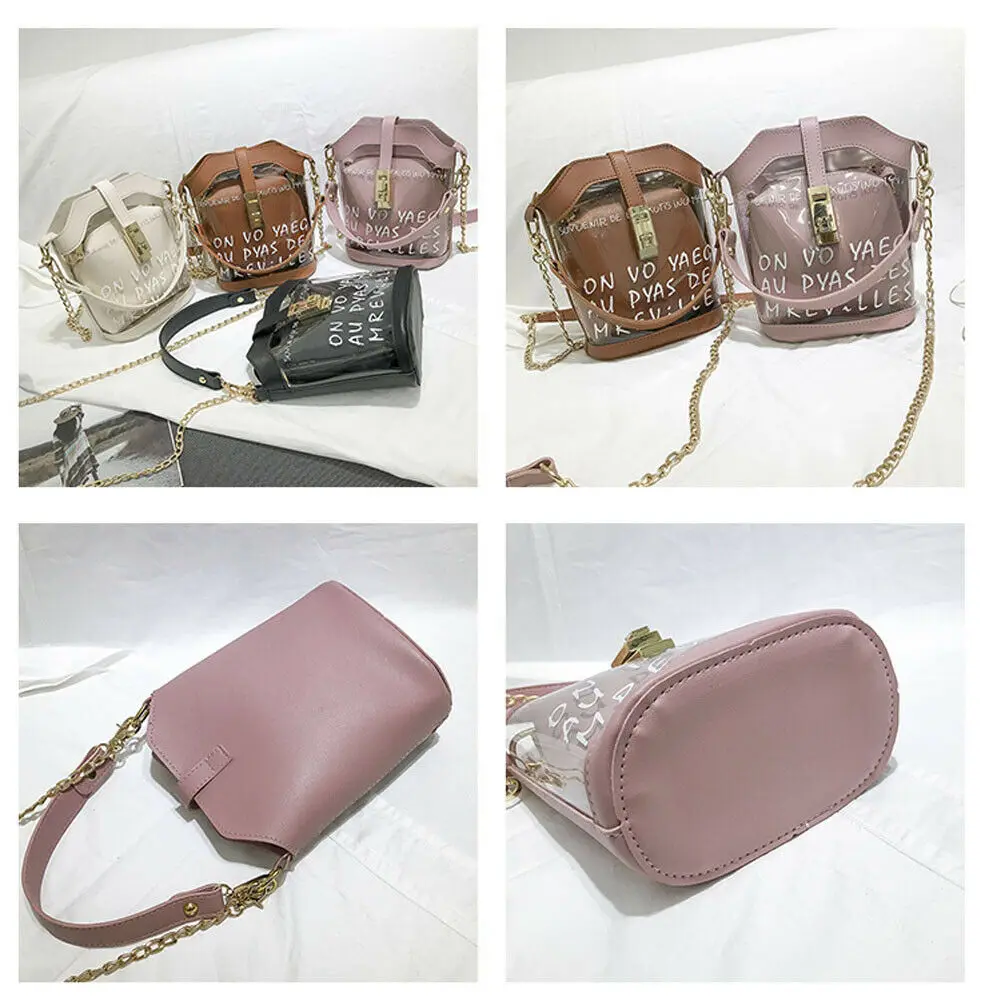 Женская прозрачная сумка-мессенджер маленькая из ПВХ 2019 | Багаж и сумки