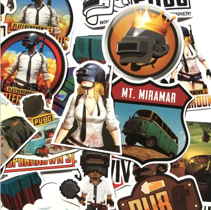 29 шт./лот Playerunknows PUBG игровые наклейки для автомобиля ноутбука багажа компьютера