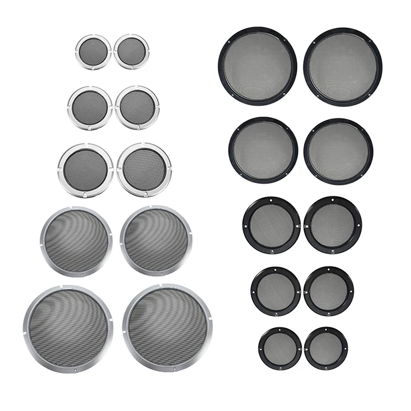 

1 Pair Multi-choices Round Speaker Protective Mesh Net Cover Speaker Grille 4/ 5/ 6.5/ 8/ 10 inch Speaker Cover