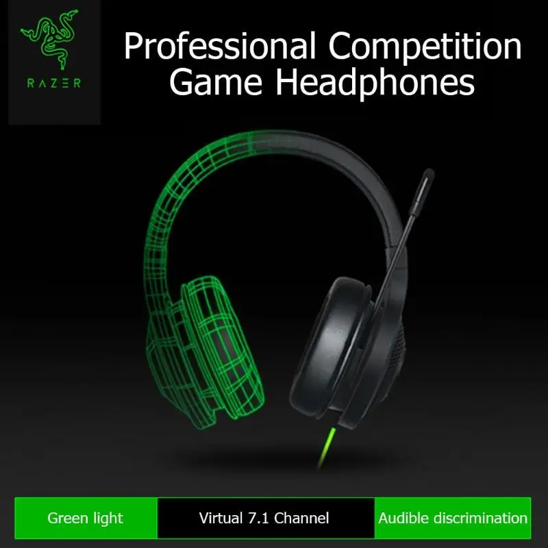 Razer kraken основные стандартные наушники с шумоизоляцией Накладные наушники Проводная игровая гарнитура аналоговые 3,5 мм USB наушники с микро