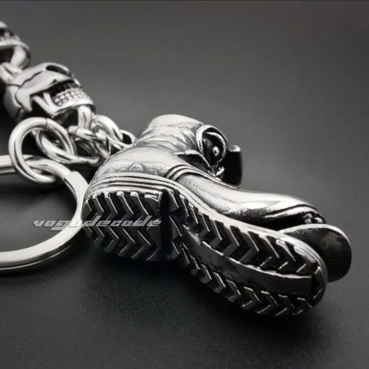 Панк рокер модный брелок с пряжкой твердый 316L нержавеющая сталь крутые мужские