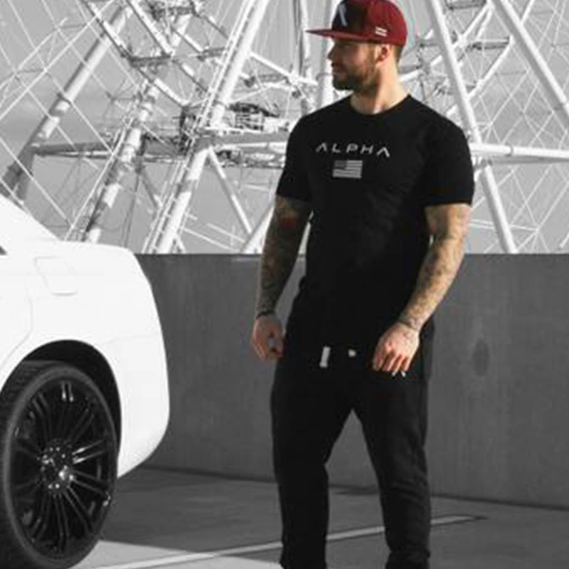 CANDOMOM Men Short Sleeve T-Shirt Quick-dry Breathable Sport Bodybuilding Tees Training Running Riding Soft | Спорт и развлечения