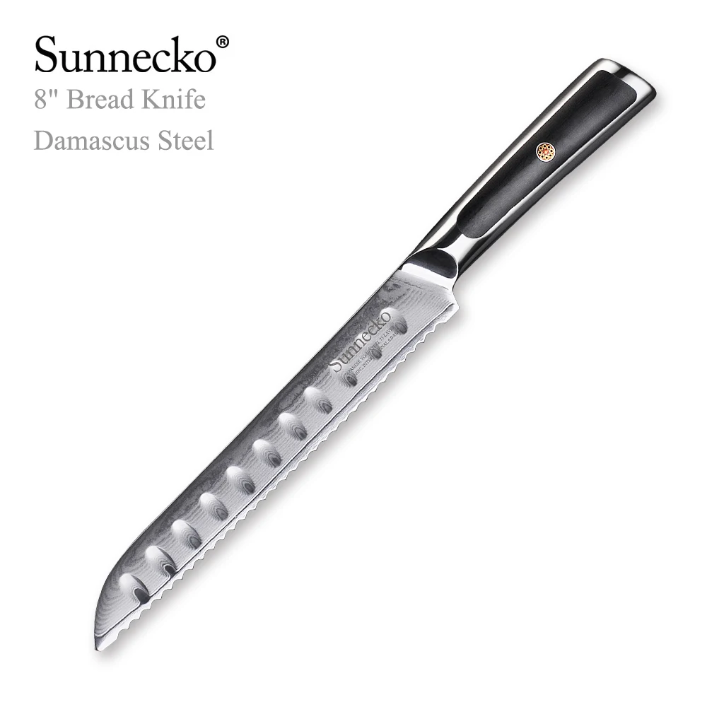 Набор японских кухонных ножей Sunnecko VG10 из дамасской стали подарочная
