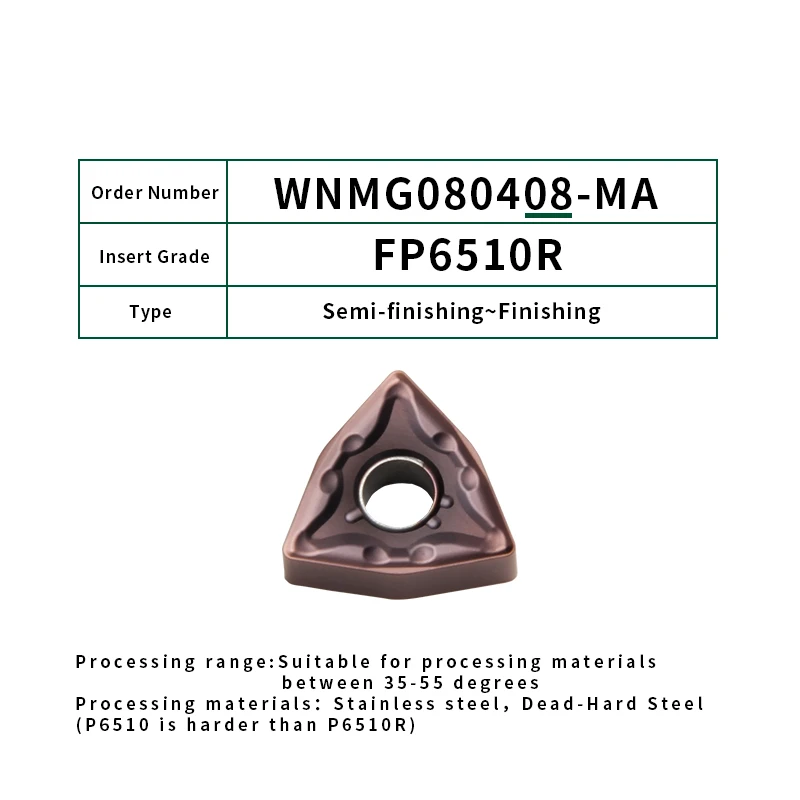 FivePears 10 шт. WNMG080404/08 12 см мА вставки карбида резец для наружной обточки ЧПУ токарные станки