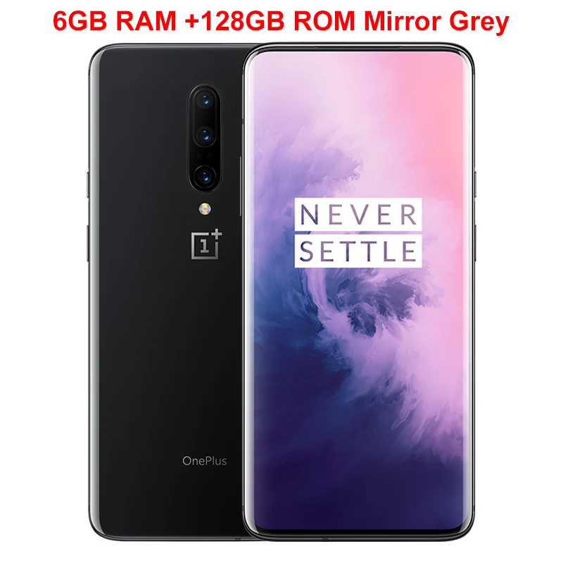 Mirror Black 6G 128G Мобильный телефон Oneplus 7 Pro с глобальной прошивкой, 6,6" жидкий AMOLED дисплей, 6 ГБ ОЗУ, 128 Гб ПЗУ, Snapdragon 855, 48 МП камеры, NFC Смартфон - Цвет: Mirror Black 6G 128G