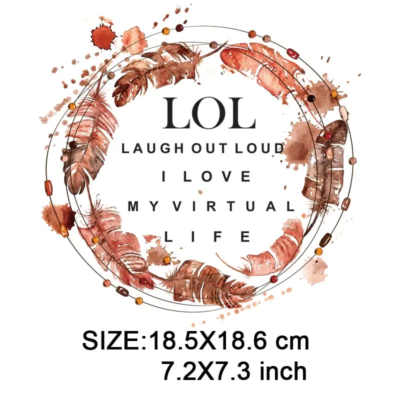 Красивые перья патчи Акварельная живопись Железо на патч для одежды стикер A level