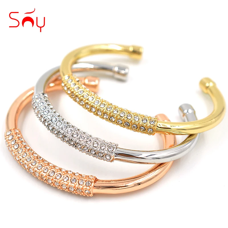 Браслет манжета женский с фианитами и звездой|bracelet bangle for women|cuff bracelet banglebangles women |