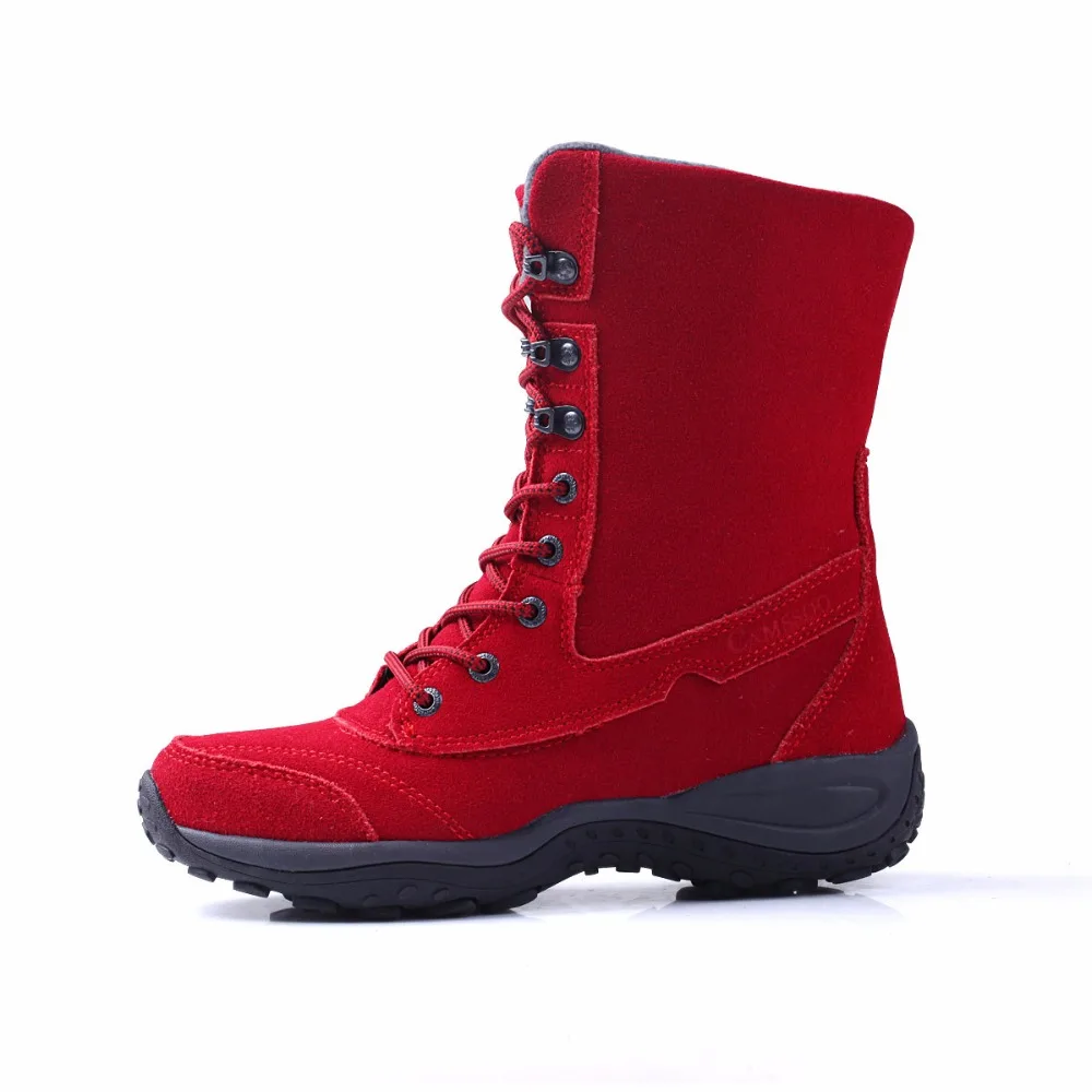 Женские Снегоступы зимние теплые женские сапоги на меху fashiom Кружево до середины