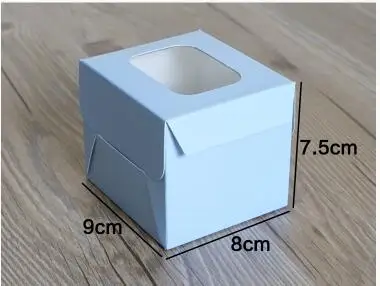 12 5Alice синее печенье упаковка для кексов ПВХ коробка подарка с прозрачным вырезом