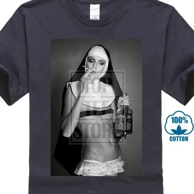 Nun Smoking& Drinking футболка Забавный крутой дизайнерский летний топ подарок лето Новая мода