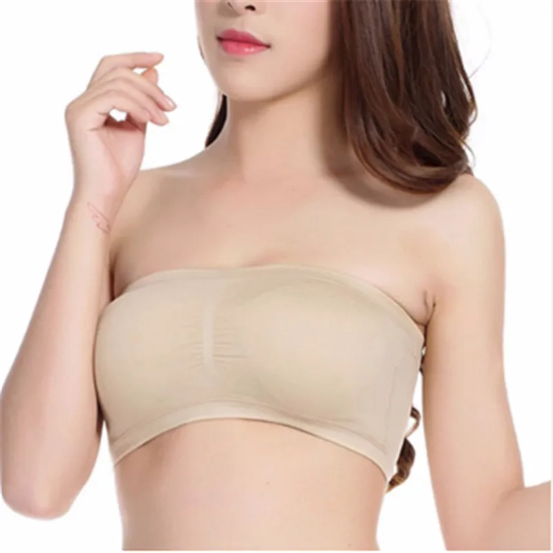 Цельный Бесшовный Бюстгальтер бандо без бретелек|Бюстгальтеры| |