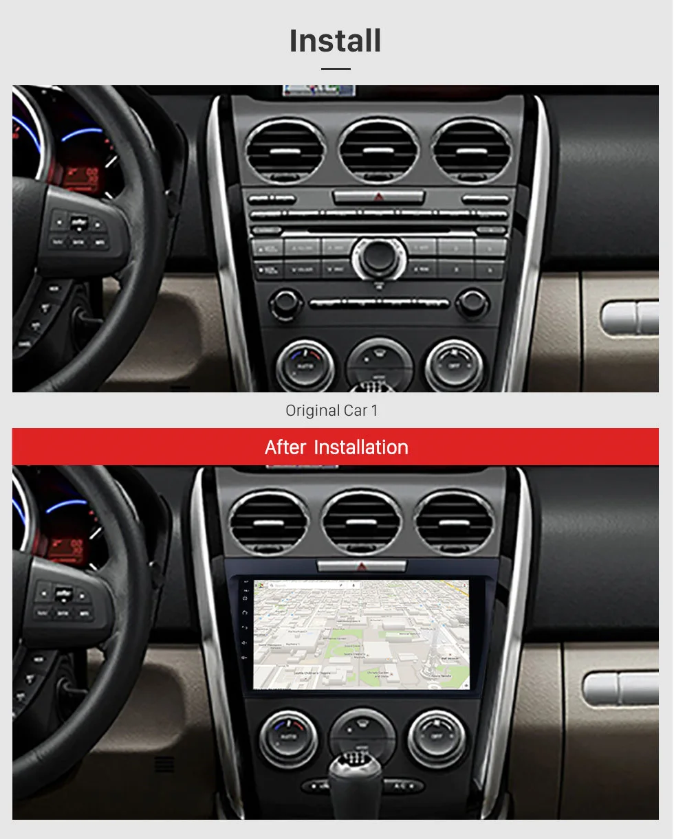 Seicane 2Din " Android 8,1 автомобиль радио для MAZDA CX-7 2007 2008 2009 2010 2011 2012 2013 gps мультимедийный плеер головное устройство