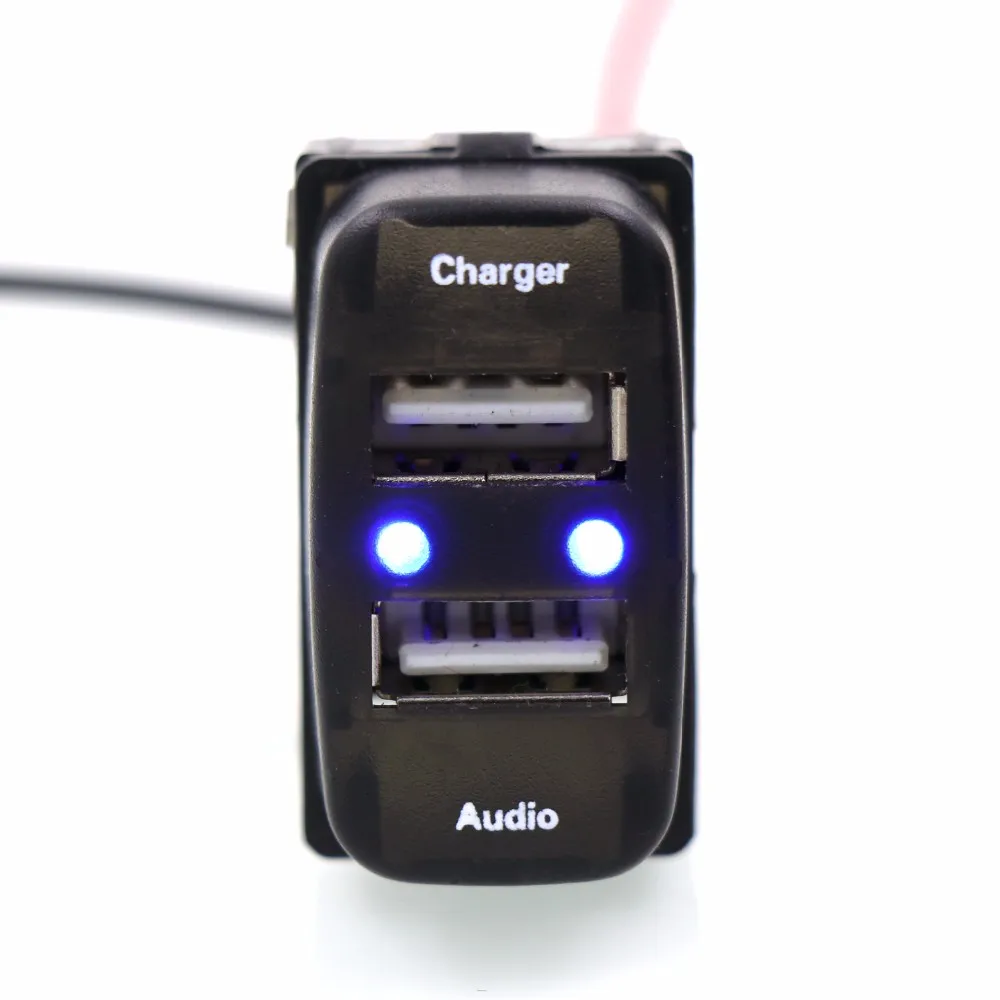 Строительство специального автомобиля 5V 2.1A USB Интерфейс Зарядное устройство и USB аудио Вход гнездо Применение для Mitsubishi, ASX, Lancer, Outlander Pajero