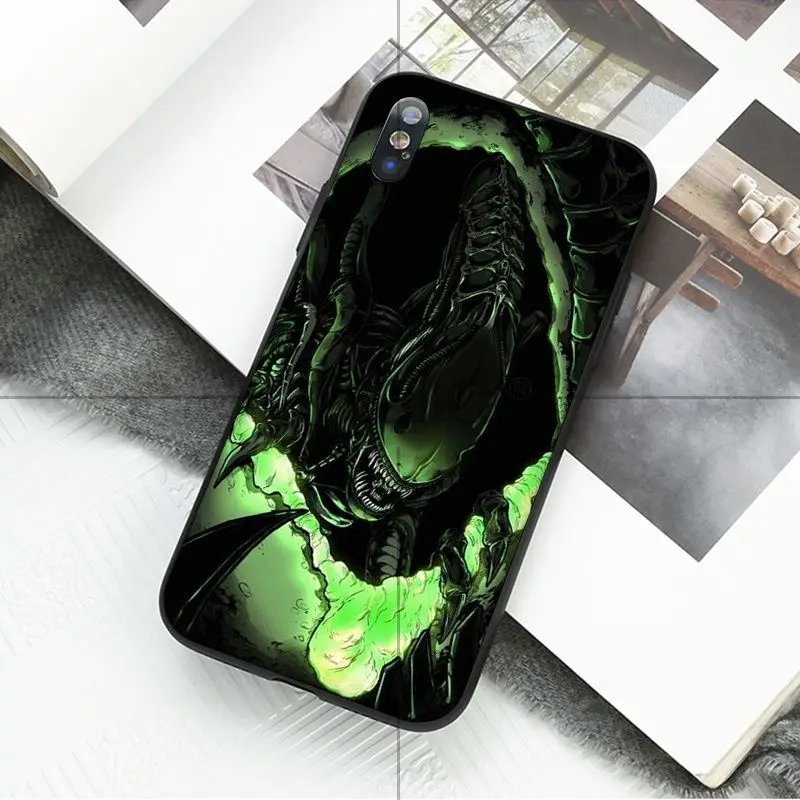 Ruicaica Alien vs Predator TPU Мягкий силиконовый черный чехол для телефона iPhone X XS MAX 6 6s 7 7plus 8