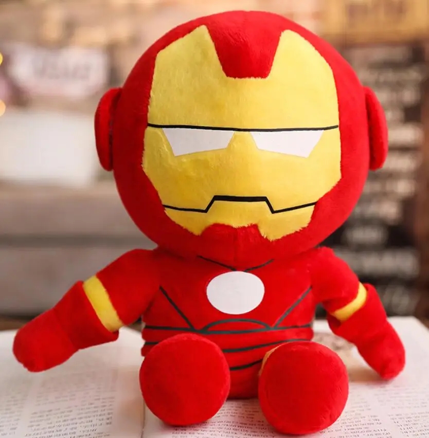 Герои Marvel, плюшевые игрушки, Человек-паук, вдали от дома, Железный человек, Капитан Америка, Бэтмен, Черная пантера, мягкие куклы, игрушки - Цвет: 28-30cm iron man