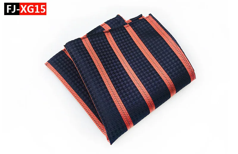 FJ-XG15 20 цветов Мужской Hanky проверяет, плед полосатый шелковые костюмы Свадебный квадратный Карманный вечерние носовой платок Одежда Аксессуары Шарф - Цвет: FJ-XG15