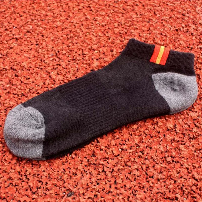 1pairs C Мужские носки высококачественные хлопковые носки, носки для бега, тенниса, спорта на открытом воздухе растягивающиеся носки с дезодорантом, пот, дезодорант 5 цветов - Цвет: 1pairs C