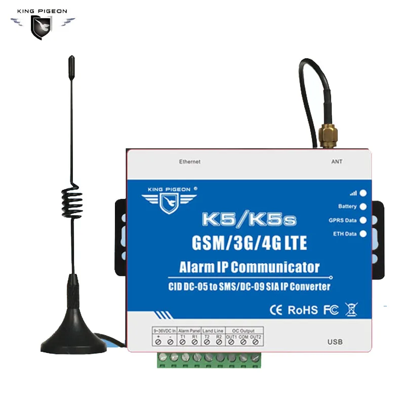 SMS/GPRS/Ethernet конвертер Voor PSTN Ademco ID контакта Bedieningspaneel Ом SMS оповещение и SIA IP Over Ethernet