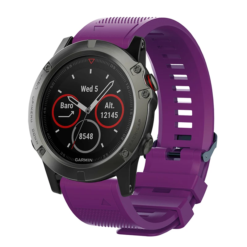 ECSEM ремешок для часов Garmin fenix 5X/5X plus quick fit полосы силиконовая текстура модный стиль ремешок для fenix 3 HR