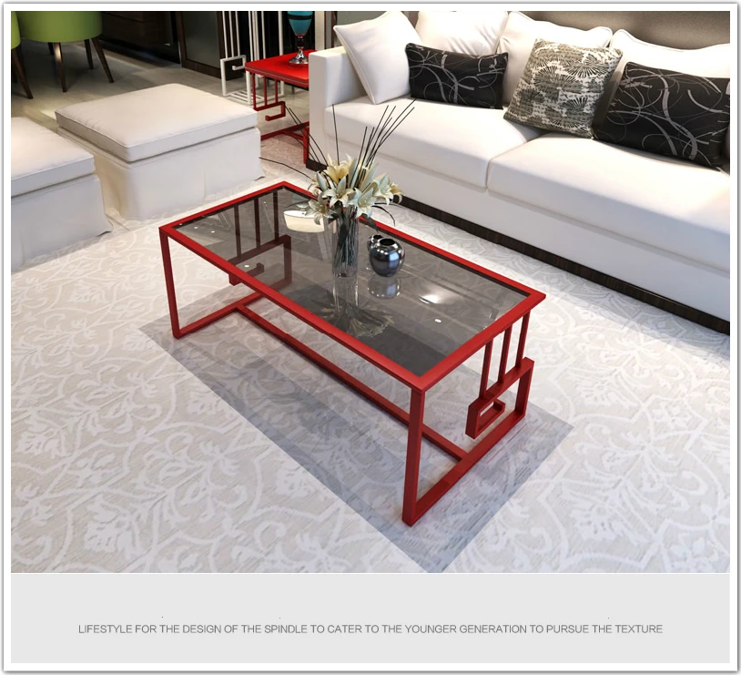 Китайский Железный Длинный Простой Модный большой деревянный журнальный столик