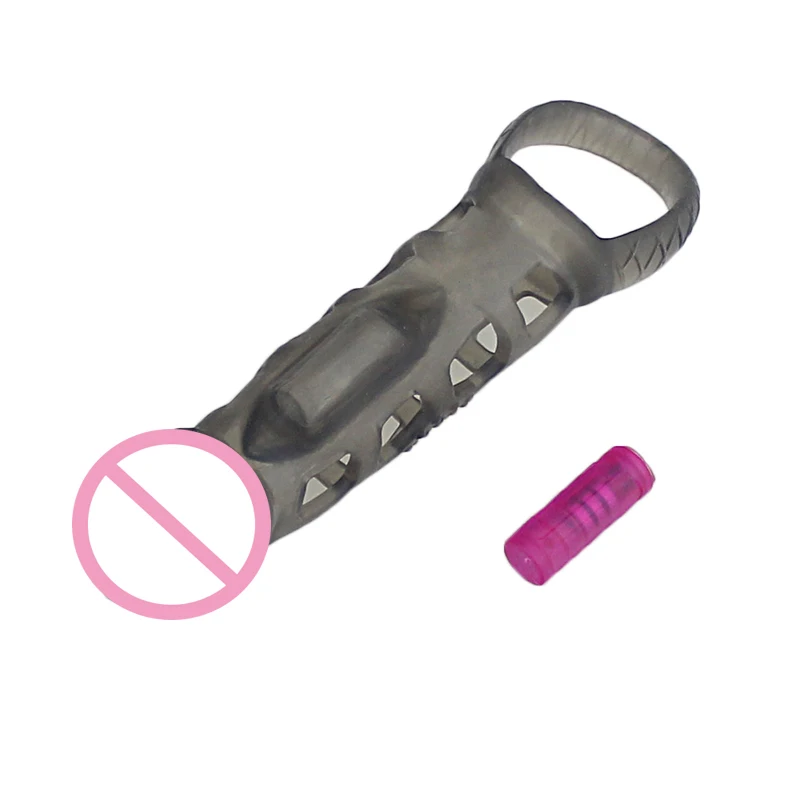 Sex Toys for Men Vibrating Penis Sleeve Extender Condom Realistic Enlargement Vibrator Cock Ring Products | Красота и здоровье