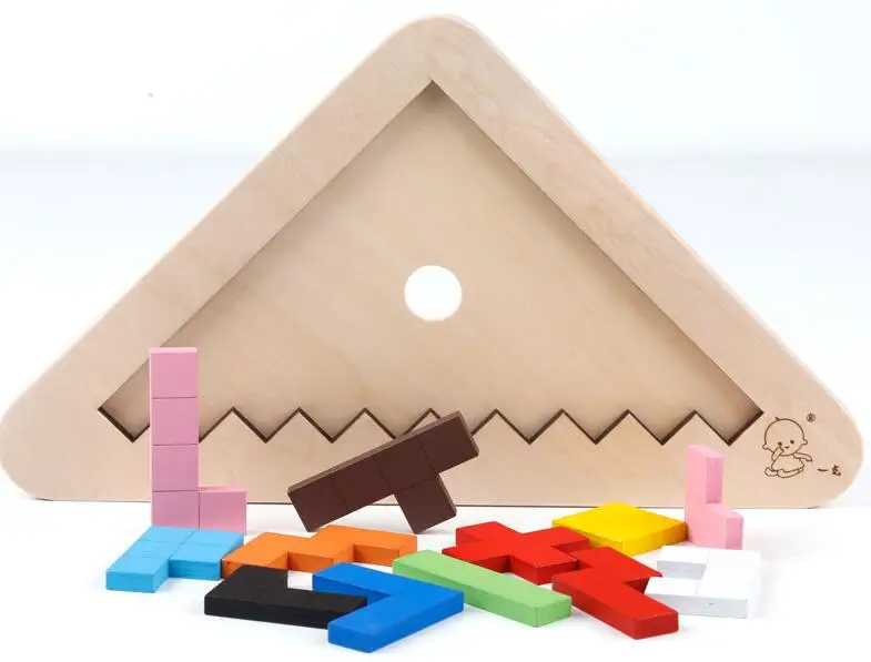 Новые деревянные головоломки логика разума Обучающие Tangram игра игрушки для