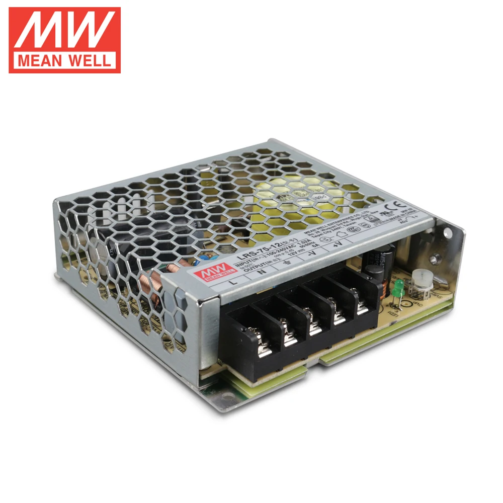 Taiwan Mean Well 12V 6.2A 75W LRS-75-12 power supply switch led monitoring camera LED luminous characters | Лампы и освещение