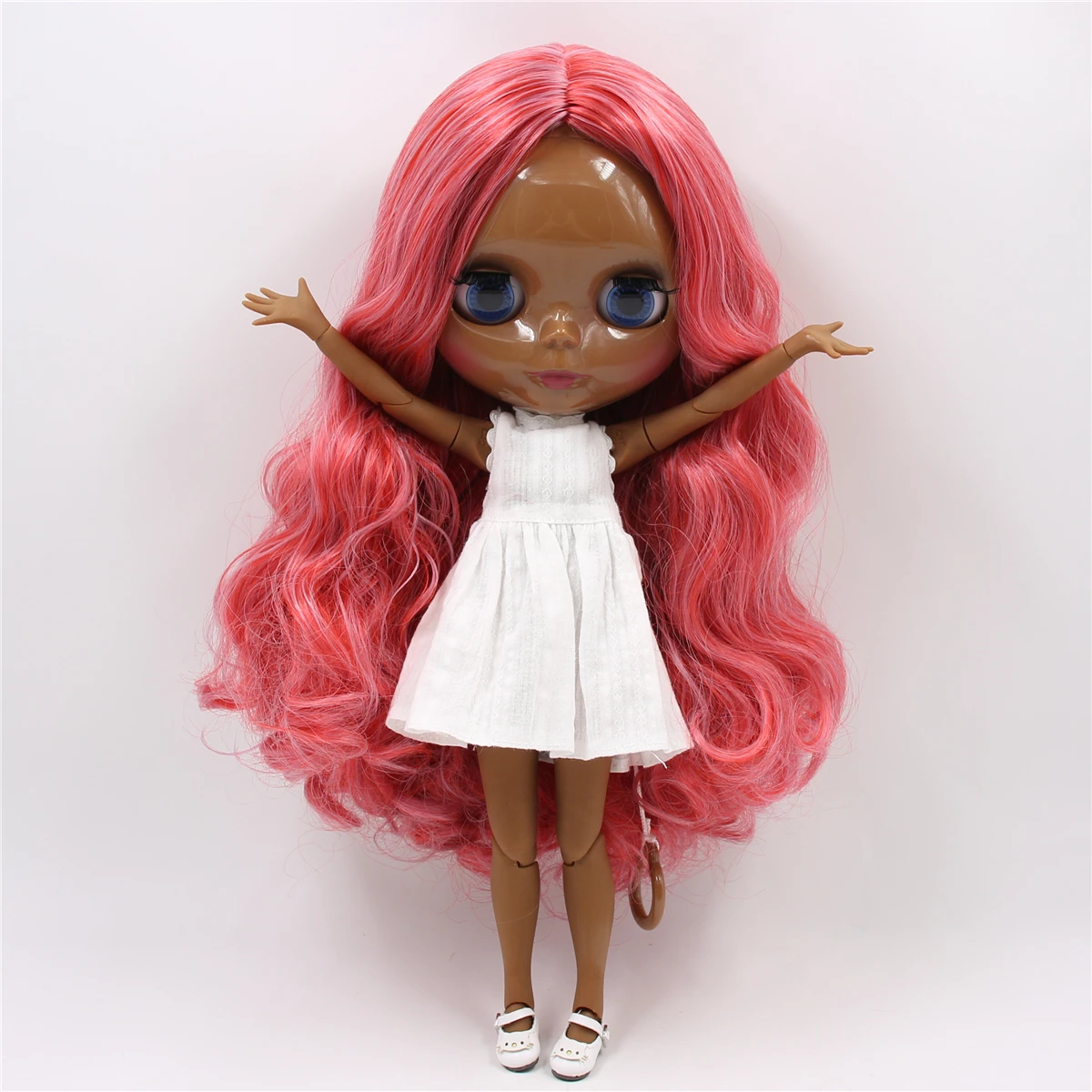 

ICY DBS Blyth Doll 1/6 bjd red mix pink hair joint body 30cm toy girls gift