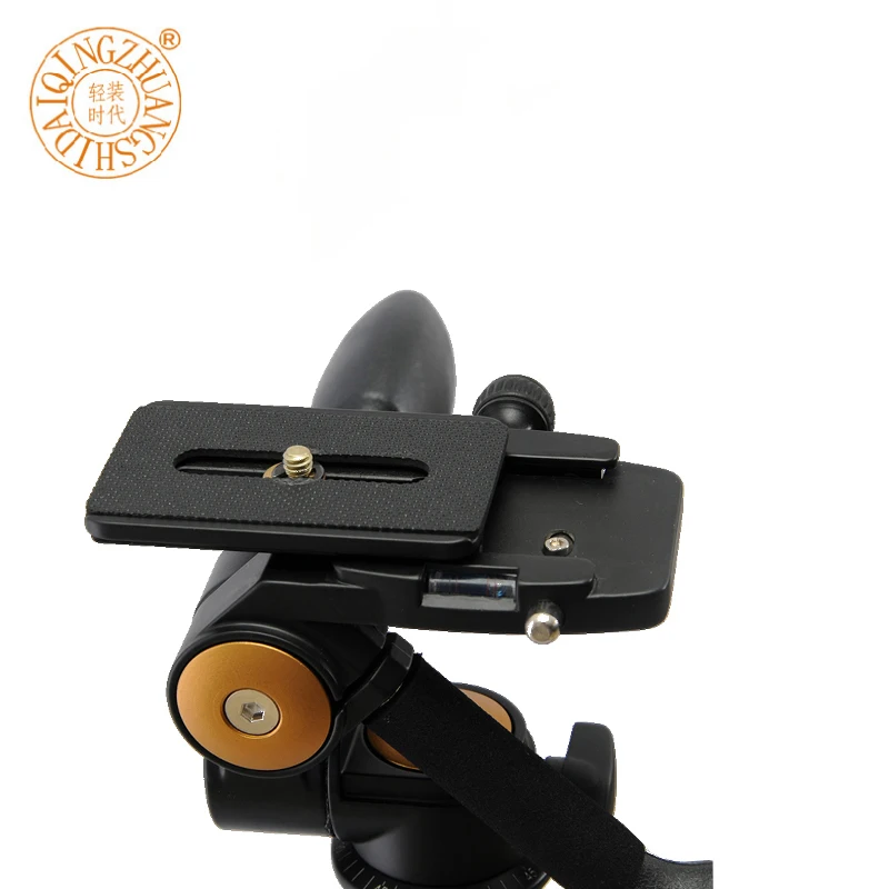 Штатив QZSD Q80 с двойной ручкой алюминиевый Трипод шаровой головкой 3 сторонней