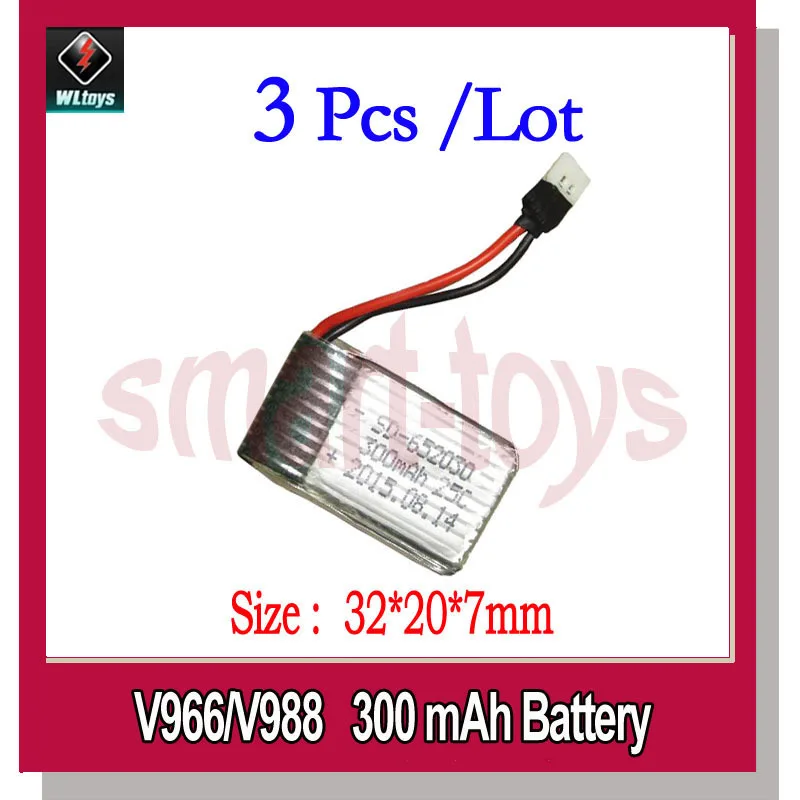 Аккумулятор для вертолета Wltoys V966 V988 V977 V930 3 7 В 250/300/380 мАч шт. аккумулятор V966-016