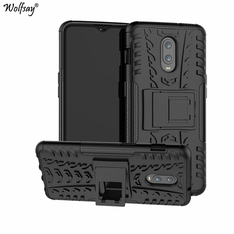

Case for Oneplus 6T Cover, Soft Rubber & Hard PC Case For One Plus 6T Case Phone Holder for OnePlus 6T fundas A6013 Wolfsay