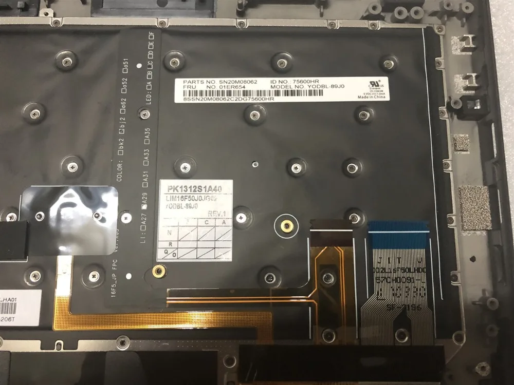 Новинка для Lenovo ThinkPad X1 Carbon Gen 5th C Обложка Безель клавиатура Упор рук JP с FPR