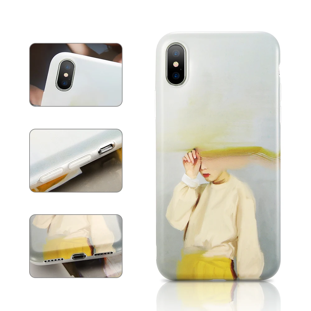 KISS Чехол рисунок imd чехол для iPhone 8 Plus мягкий TPU s X XR XS Max 6 6s 7 телефона Coques |