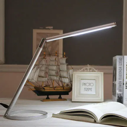 Регулируемая USB перезаряжаемая сенсорная Светодиодная настольная лампа для