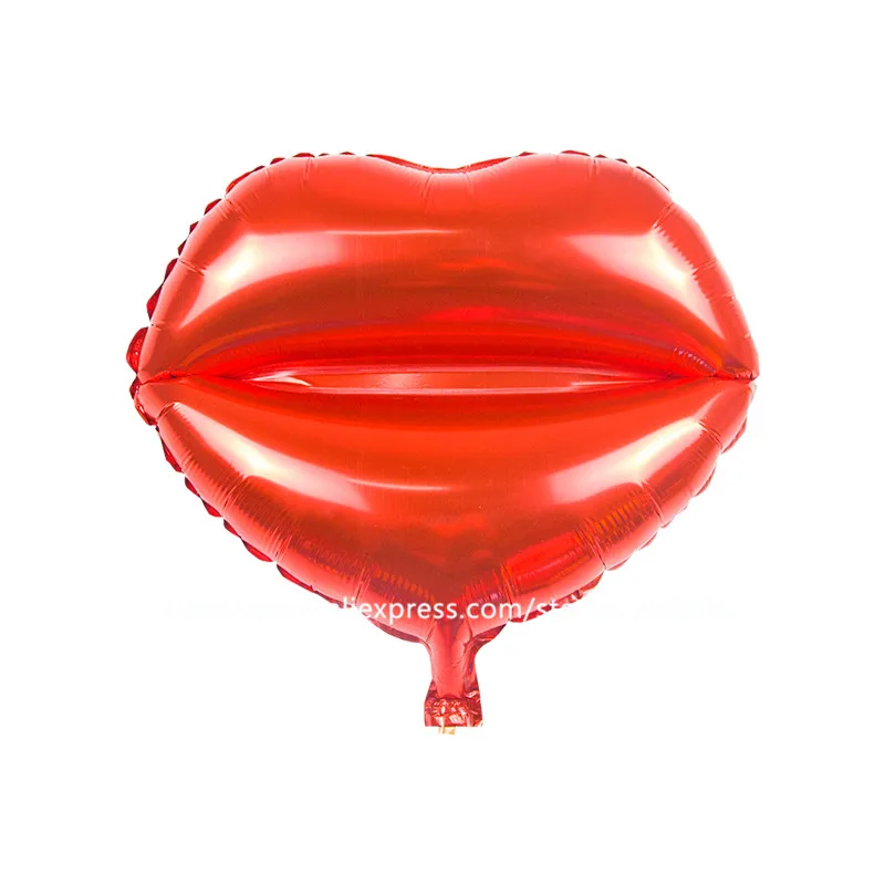 

50pcs/lot red Lip balloon Kiss Me Valentine's day inflate foil Balloons Birthday party Wedding balloons lover gifts globos