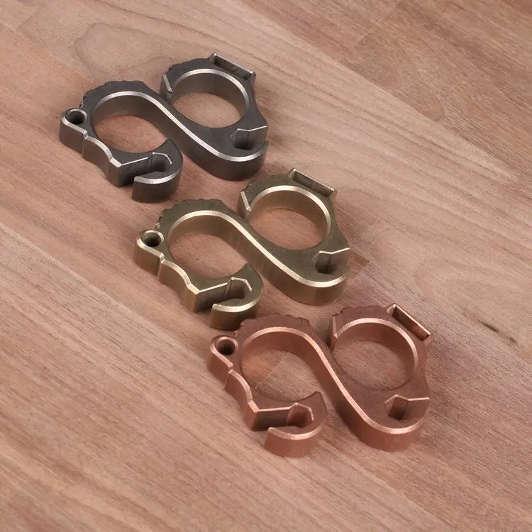Нож DIY нож из анодированной латуни меди EDC титанового сплава TC4 красочные шнурки