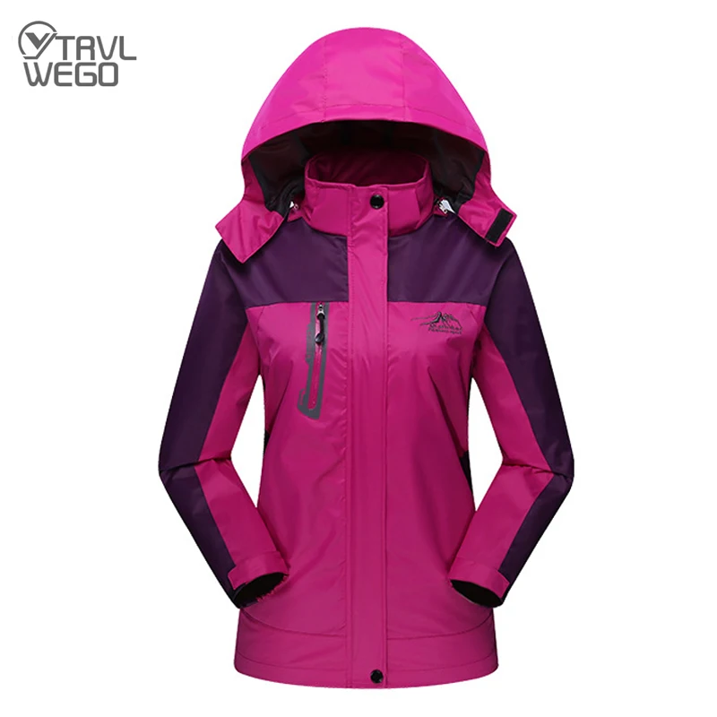 TRVLWEGO Women Men Skin Jackets Waterproof Windproof Hiking Outdoor Sports Clothing Sportswear Cycling Hooded Coat