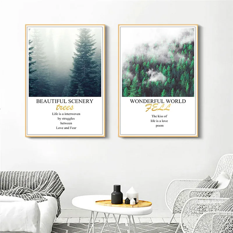 Природный пейзаж искусство на стену домашний декор печать гостиной