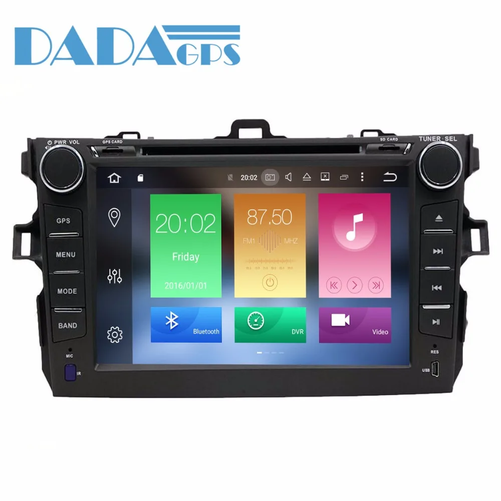 Автомобильный мультимедийный DVD плеер Android 8 1 GPS навигатор для Toyota Corolla 2007 2008 2009 2010