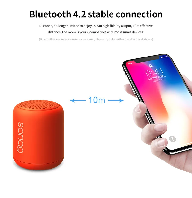 Sanag X6 IPX5 Waterproof Bluetooth Portable Super Bass Wireless TF Card Music Speaker 3D Digital Sound Loudspeaker Handfree MIC